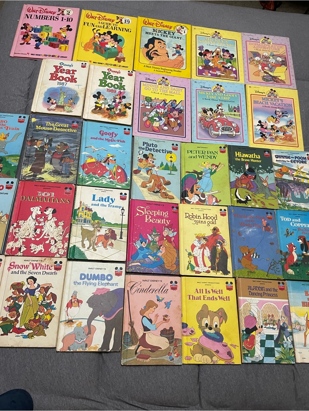 Vintage Disney Book Lot (31) - 70s 80s 90s Grolier Bantam Fun To Read Learn